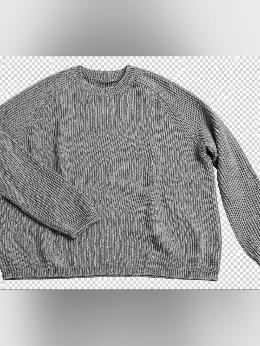 Old Navy Men's Grey Ribbed Crewneck Sweater